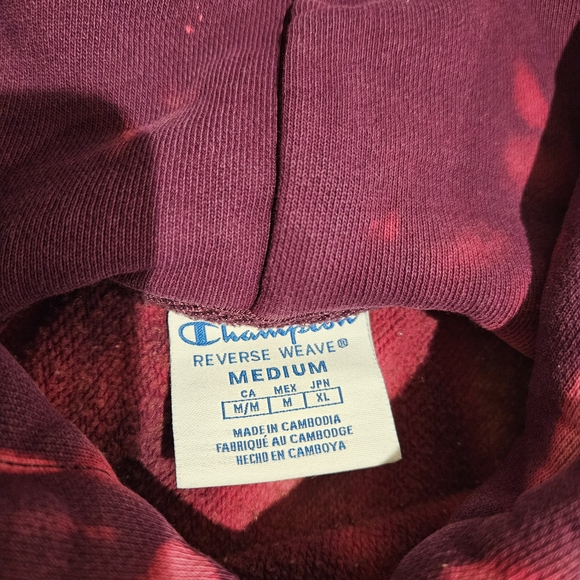 Champion Women's Pink Tie-Dye Hoodie Cropped - Picture 5 of 9